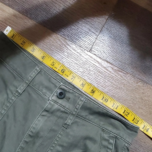 Madewell army green high waist denim Chino euc big pockets - Picture 7 of 9
